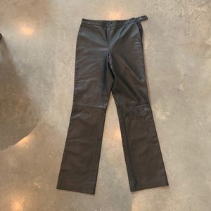 Vintage black leather pants